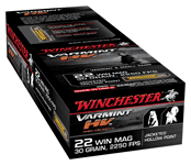 WINCHESTER SUPREME 22WMR 30GR JHP 2250FPS 50RD 40BX/CS <