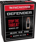 WINCHESTER SUPREME ELITE 380 ACP 95GR PDX1 DEF 20RD 10BX/CS
