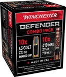 WINCHESTER PDX DEFENDER 410/45 COMBO PACK 20RD 10BX/CS