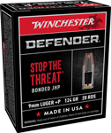 WINCHESTER SUPREME 9MM LUGER 124GR PDX1 DEF 20RD 10BX/CS