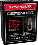 WINCHESTER SUPREME 9MM LUGER 147GR PDX1 DEF 20RD 10BX/CS