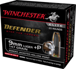 WINCHESTER SUPREME 9MM LUGER +P 147GR PDX1 DEF 20RD 10BX/CS