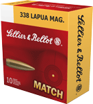 S&B 338 LAPUA MAG MATCH 300GR BTHP 10RD 10BX/CS