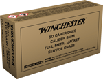 WINCHESTER SERVICE GRADE 9MM LUGER 115GR FMJ 50RD 10BX/CS