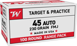 WINCHESTER USA 45 ACP 185GR FMJ 50RD 10BX/CS
