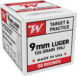 WINCHESTER USA 9MM LUGER 124GR FMJ 50RD 20BX/CS