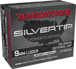 WINCHESTER SILVERTIP 9MM LUGER 115GR HP 20RD 10BX/CS
