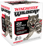 WINCHESTER WILDCAT 22LR 40GR COPPER PLATED 500RD 10BX/CS