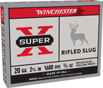 WINCHESTER SUPER-X 20GA 2.75" 3/4OZ RIFLED SLUG 5RD 50BX/CS
