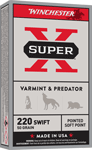 WINCHESTER SUPER-X 220 SWIFT 50GR JSP 20RD 10BX/CS