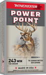 WINCHESTER SUPER-X 243 WIN 100GR POWER POINT 20RD 10BX/CS