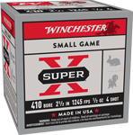 WINCHESTER SUPER-X 410 2.5" 1/2OZ #4 25RD 10BX/CS