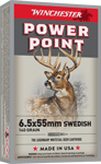 WINCHESTER 6.5X55 MAUSER 140GR POWER POINT 20RD 10BX/CS