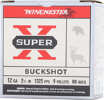 WINCHESTER SUPER-X 12GA 2.75" 00 BUCK 9 PELLETS 25RD 10BX/CS
