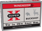 WINCHESTER SUPER-X 12GA 3" 00 BUCK 15 PELLETS 5RD 50BX/CS