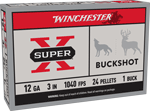 WINCHESTER SUPER-X 12GA 3" #1 BUCK 24 PELLETS 5RD 50BX/CS