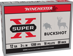 WINCHESTER SUPER-X 12GA 3.5" 00 BUCK 18 PELLETS 5RD 50BX/CS