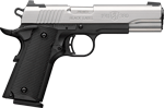 BROWNING 1911-380 STAINLESS 380ACP 4.25"FS 8RD BLK/SS*