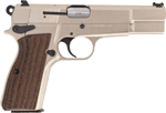 INGLIS P-35N HI-POWER 9MM 4.7" BBL 2-15RD NICKEL/WOOD