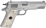 IVER JOHNSON 1911A1 45ACP 5" FS 8RD CHROME WHITE PEARL GRIP