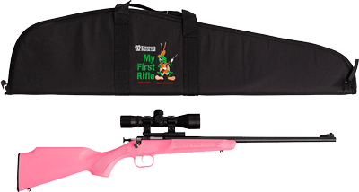 CRICKETT RIFLE G2 22LR BLUED/ PINK SYNTH W/SCOPE AND CASE