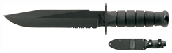 KA-BAR FIGHTER KNIFE 8" SERRATED W/SHEATH