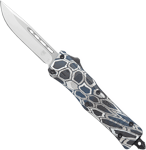 COBRATEC MEDIUM CTK1 OTF BLUE COBRA SKIN CRKTE 3" DROP POINT