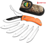 OUTDOOR EDGE RAZOR PRO 3.5" BLADE/ 3.1" GUT BLADE ORG HNDL