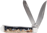 ABKT ROPER LAHAR SERIES 2BLADE TRAPPER 3.25" WOOD RESIN HNDL