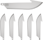OUTDOOR EDGE 2.2" DROP POINT BLADE PACK 6 SS BLADES