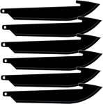 OUTDOOR EDGE 3.5" REPLACEMENT BLADES 6-PACK BLACK BLADES